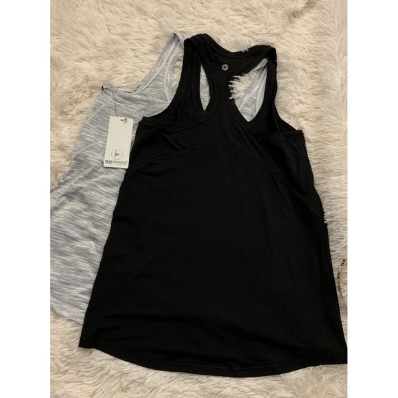Women 90 DeGree By Reflex 2 PK Tank Top Black/White Surf SD Size XS - Picture 2 of 7